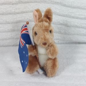 Australia United Souvenirs Kangaroo Plush With Flag Stuffed Animal 6" Joey